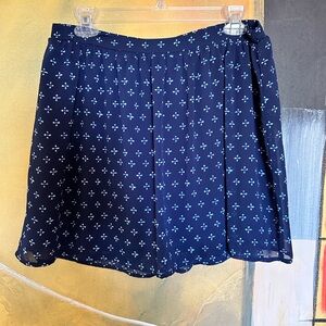 Old Navy Dark Blue Mid thigh Skirt with White Pattern